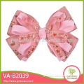 Pretty bowknot new arrival pink romantic ribbon bows in clips